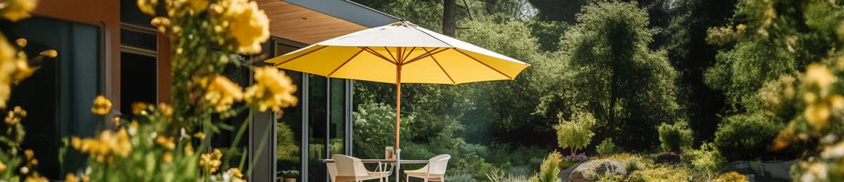 reiniging zonwering schoonmaken parasols Friss terras parasoldoek